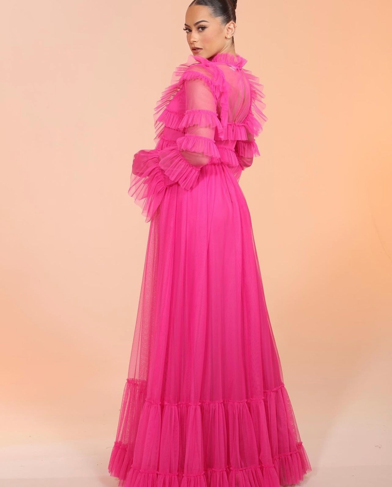 Alice Long Sleeve Tulle Gown