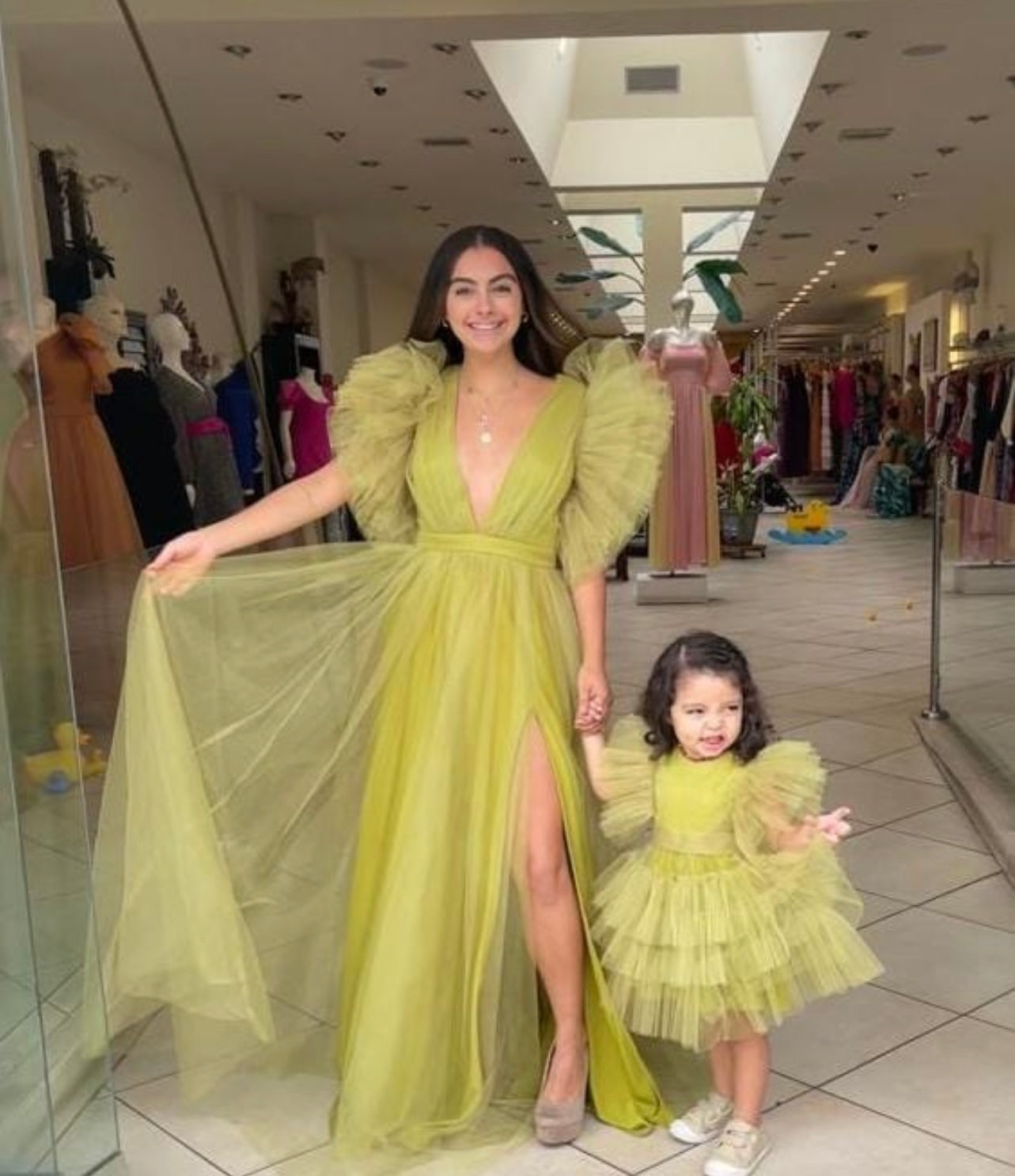 Bury Me in Tulle Gown in Chartreuse