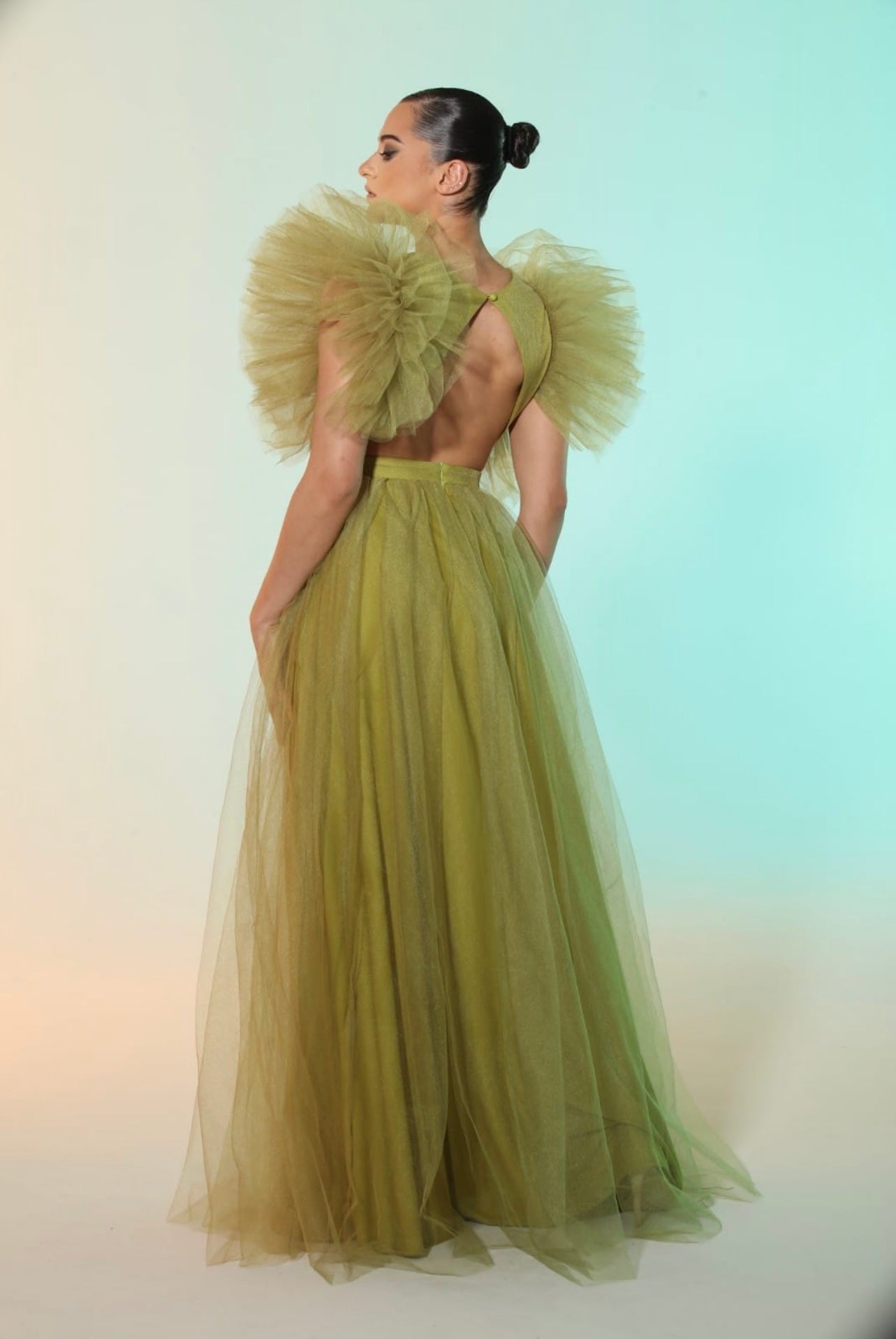 Bury Me in Tulle Gown in Chartreuse