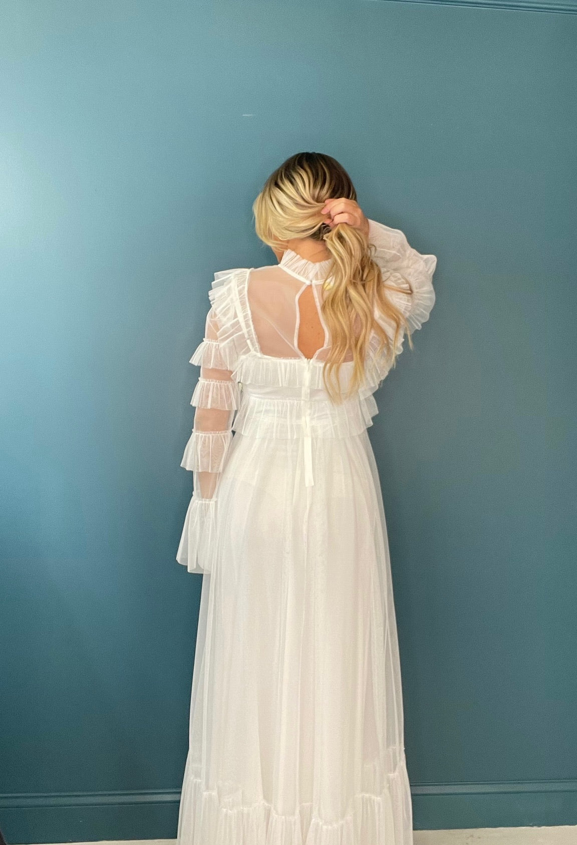 Alice Long Sleeve Tulle Gown